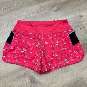ZELOS Pink Flamingo Women's Athletic Shorts